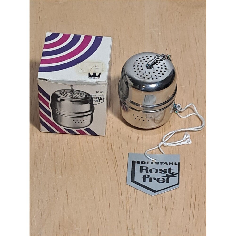Vintage Crone Stainless Steel Tea Infuser West Germany Strainer w Hook